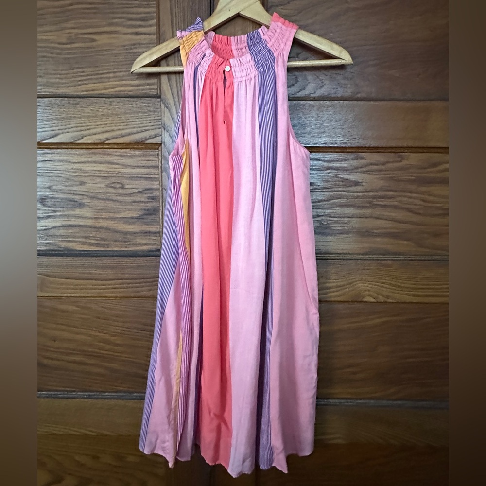 LOFT Multicolor Striped Casual Dress
